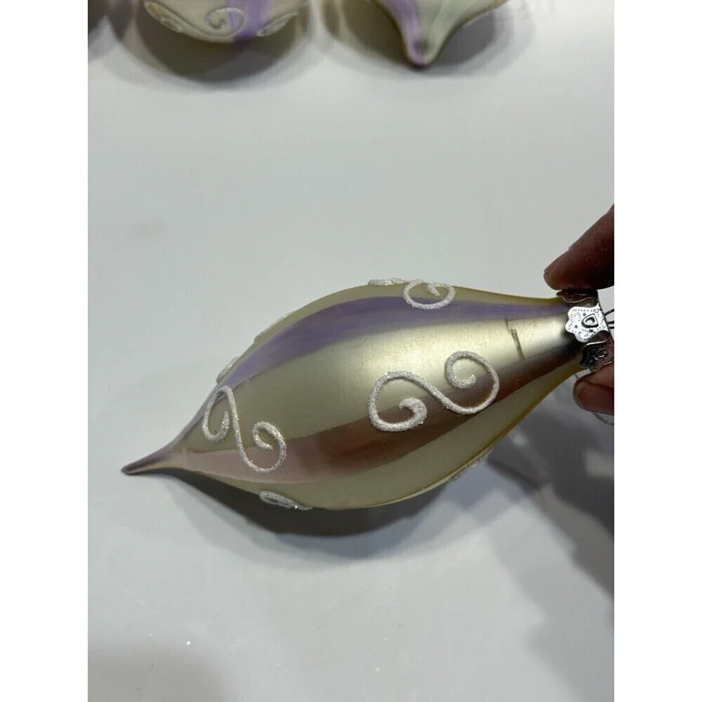 Vtg House Of Lloyd Christmas Around The World Sherbet Glass Ornaments Set Of 4